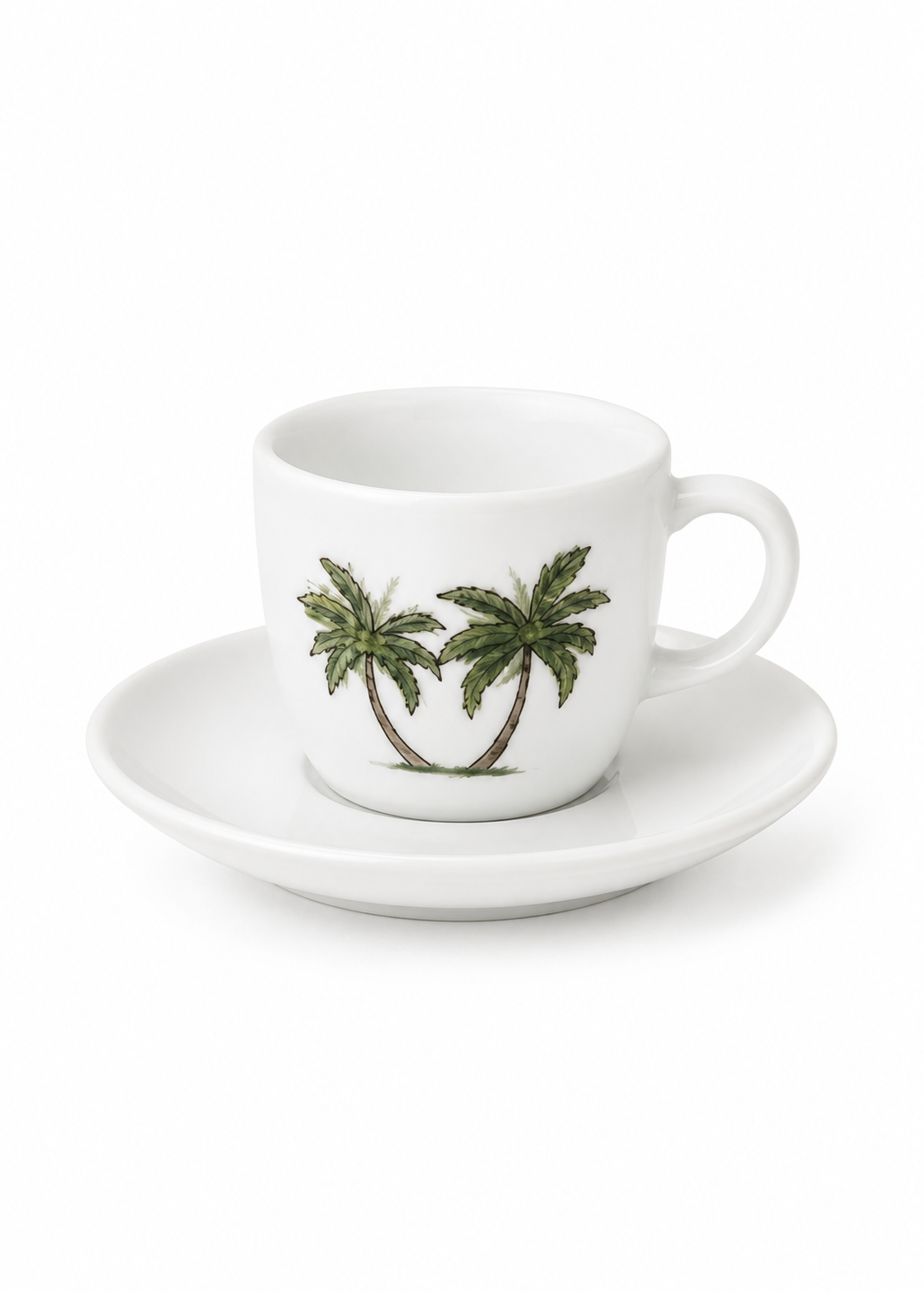 Palm Tree Espresso Cup & Saucer