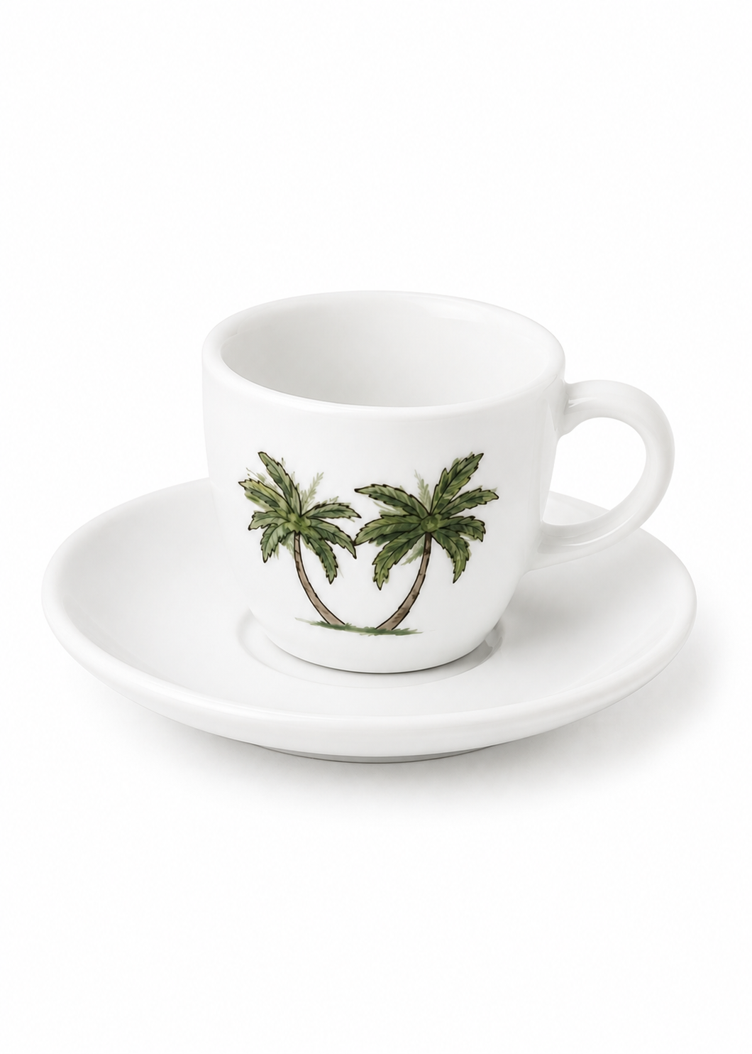 Palm Tree Espresso Cup & Saucer