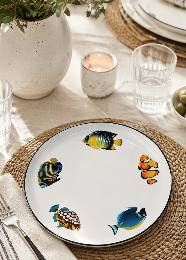 Tropical Reef Porcelain Serving Platter
