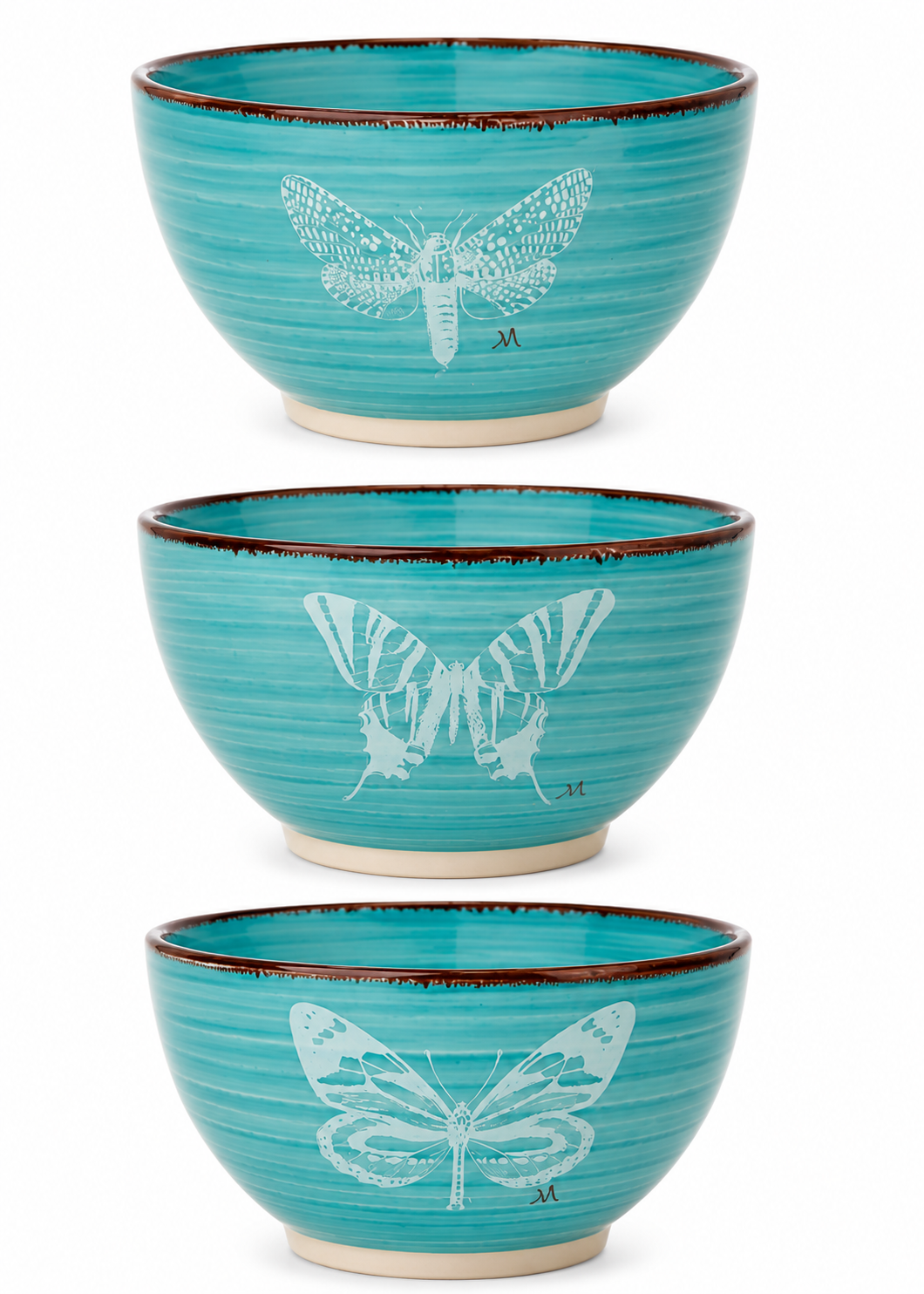 Butterfly Breeze Turquoise Bowl Collection (Set of 4)