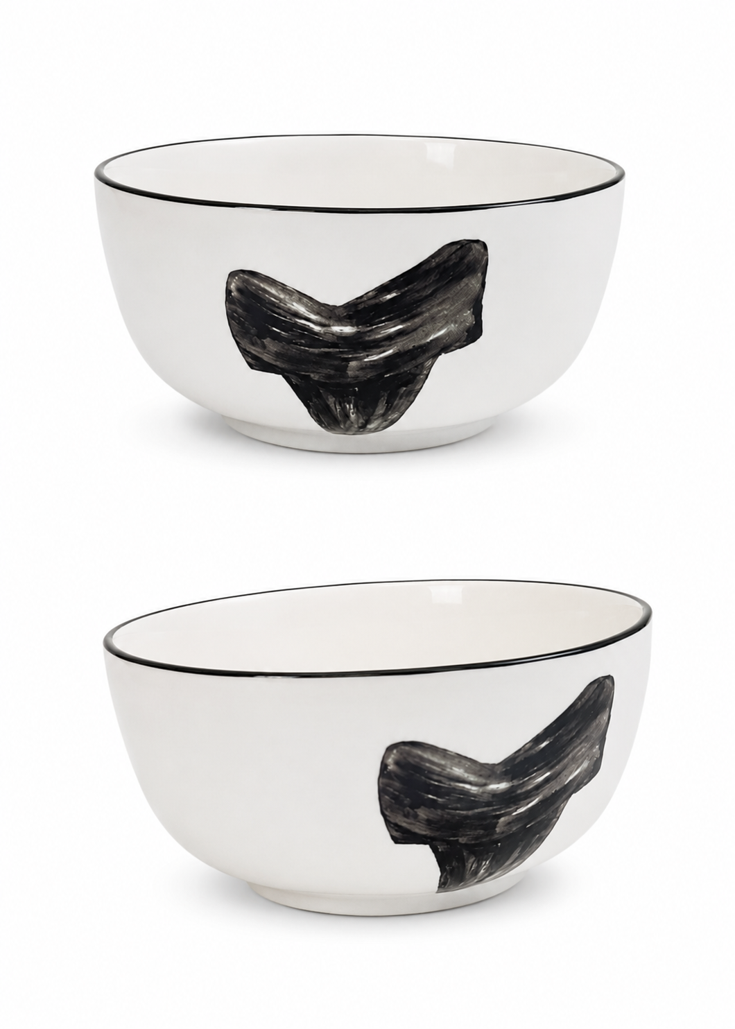 Shark Tooth Porcelain Bowls (Set of 4)