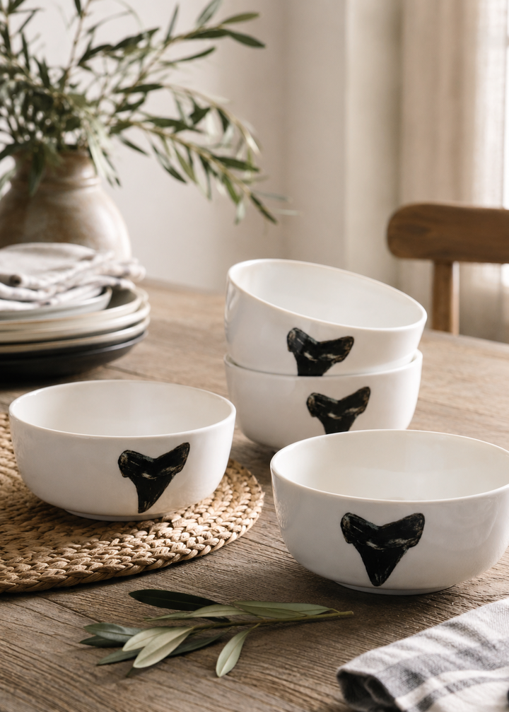 Shark Tooth Bowl Set – (Set of 4)