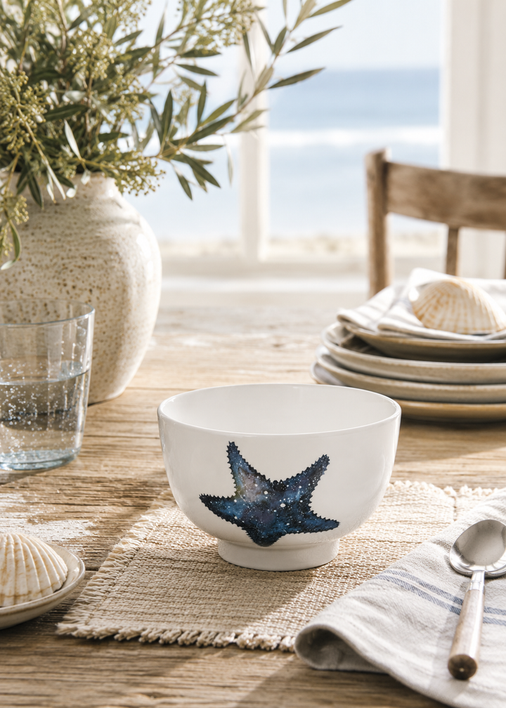 Coastal Starfish Porcelain Bowl