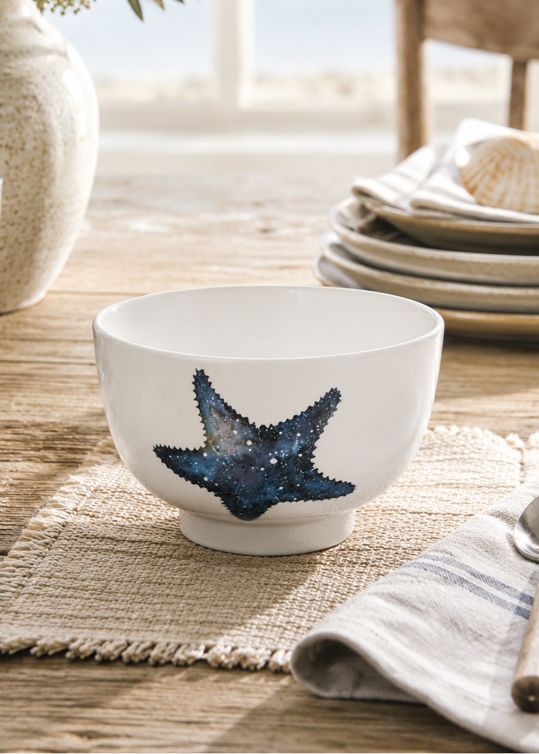 Coastal Starfish Porcelain Bowl