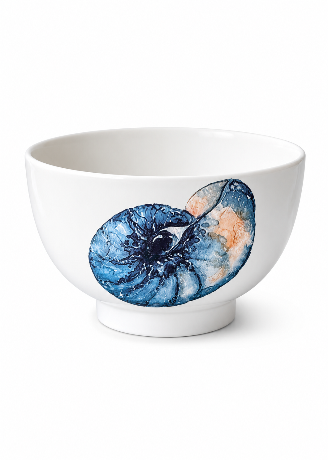 Coastal Nautilus Shell Porcelain Bowl