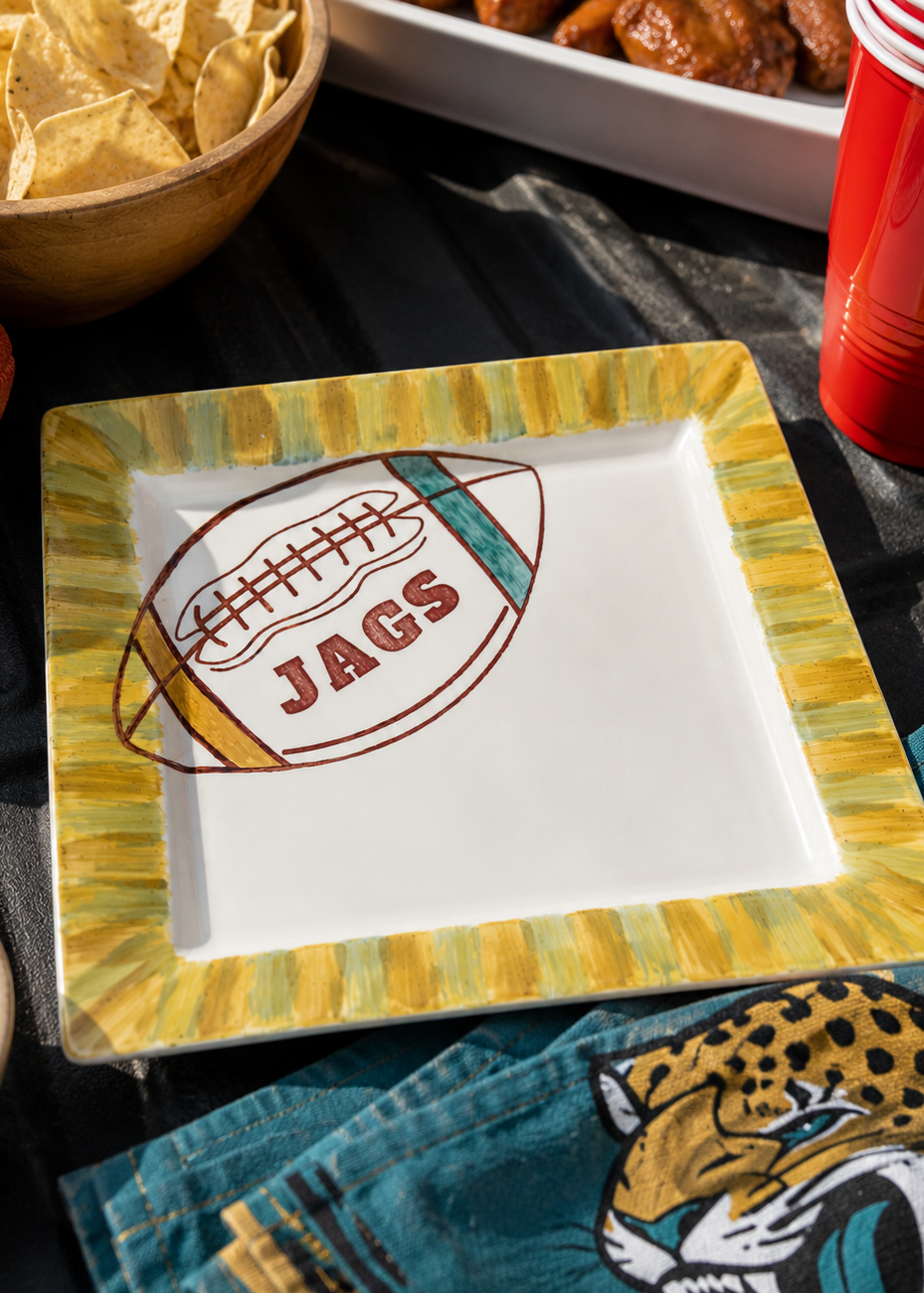 Porcelain Jaguar Game Day Serving Platter