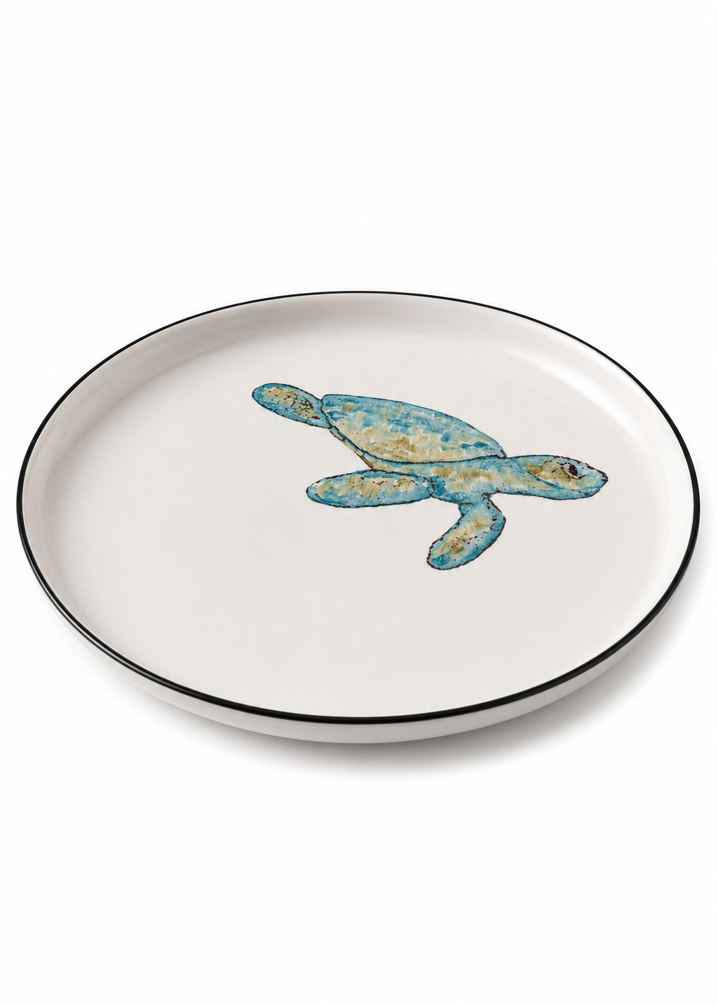 Coastal Sea Turtle Porcelain Plate