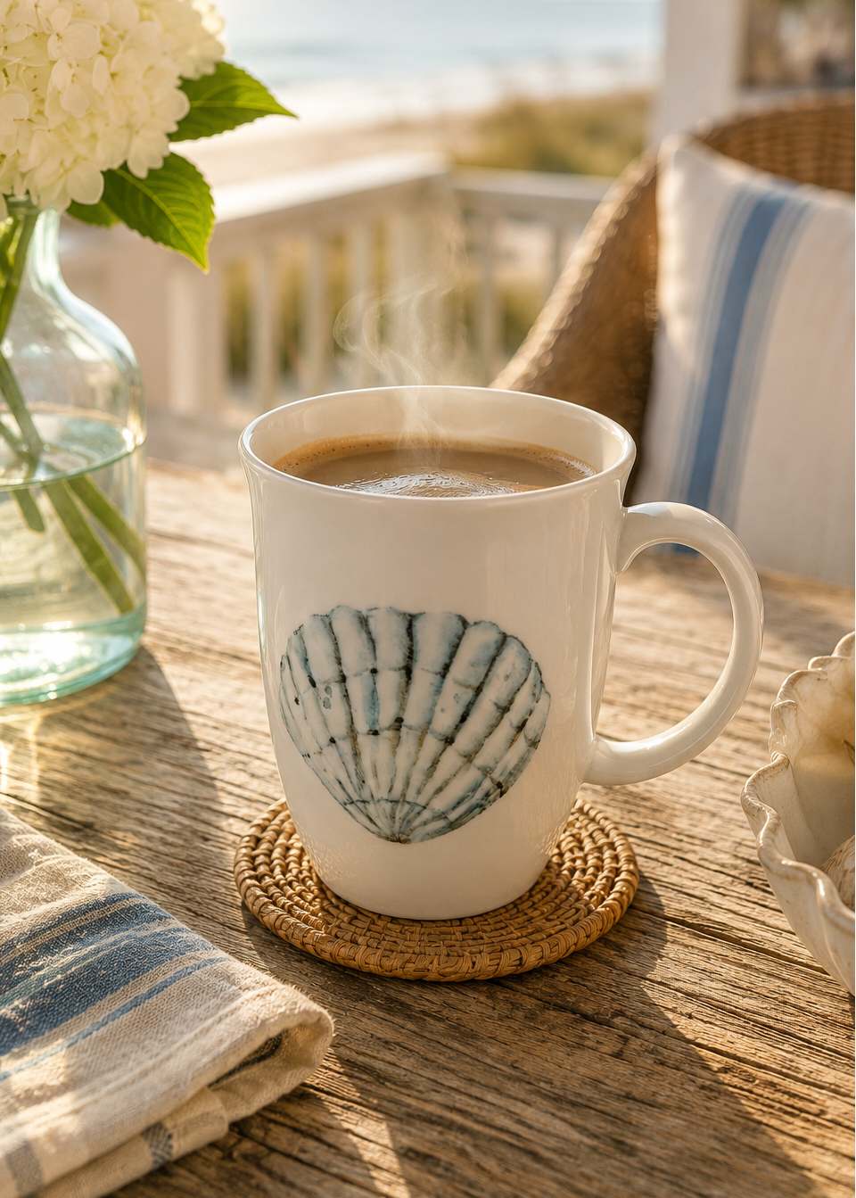 Scallop Shell Porcelain Mug