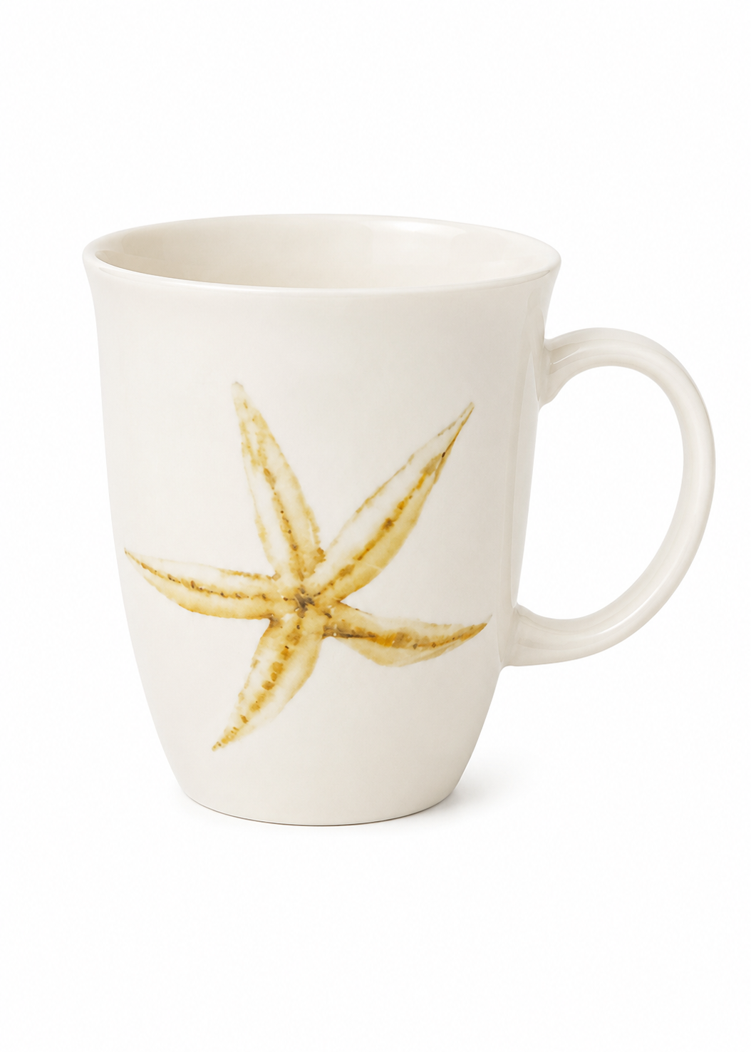 Yellow Coastal Starfish Porcelain Mug