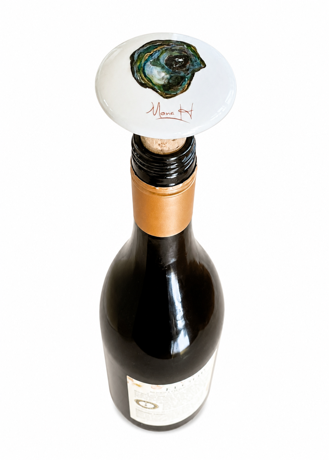 Hand Painted Porcelain Oyster Wine Cork