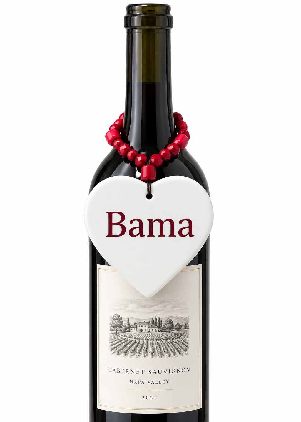 Alabama Football Season Hand Painted Porcelain Beverage Tag