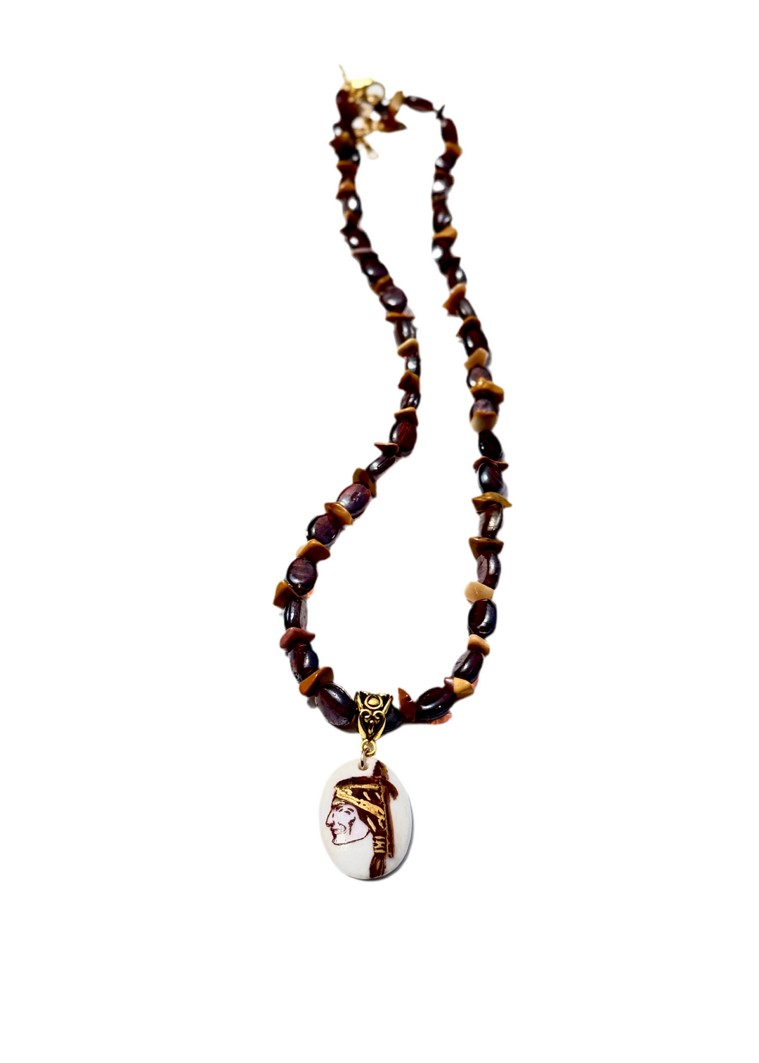 Game day Beaded Necklace Mascot Garnet Gold Football Team