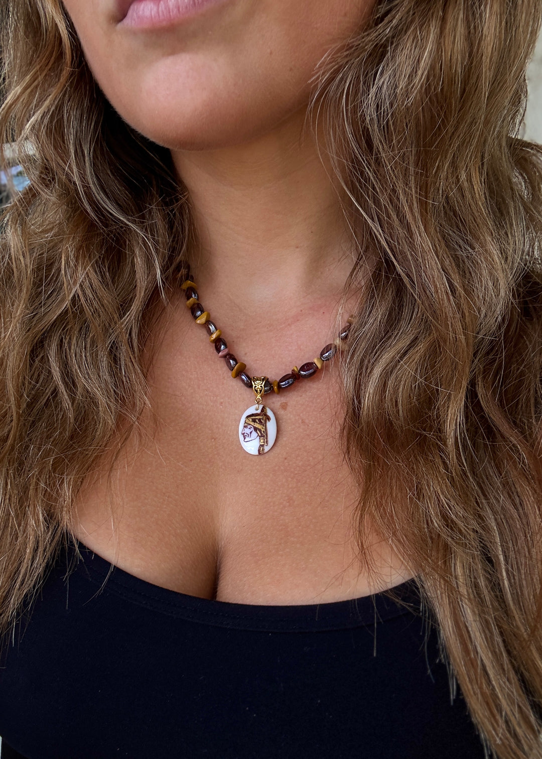 Game day Beaded Necklace Mascot Garnet Gold Football Team