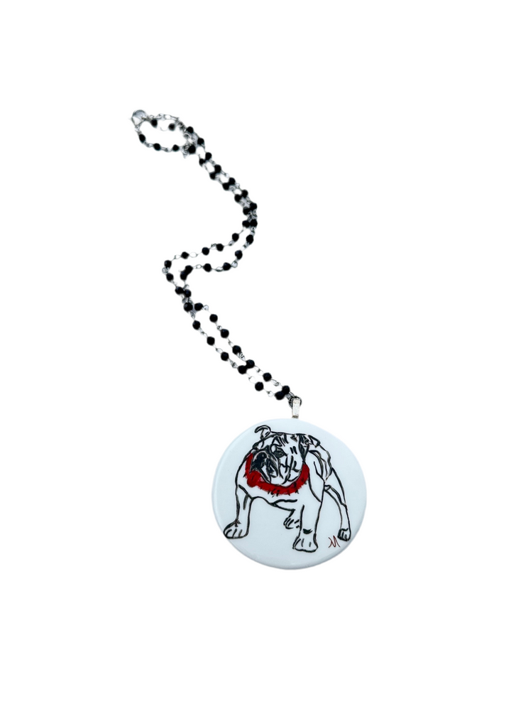 Georgia Bulldog Game Day Jewelry Necklace Football Mascot
