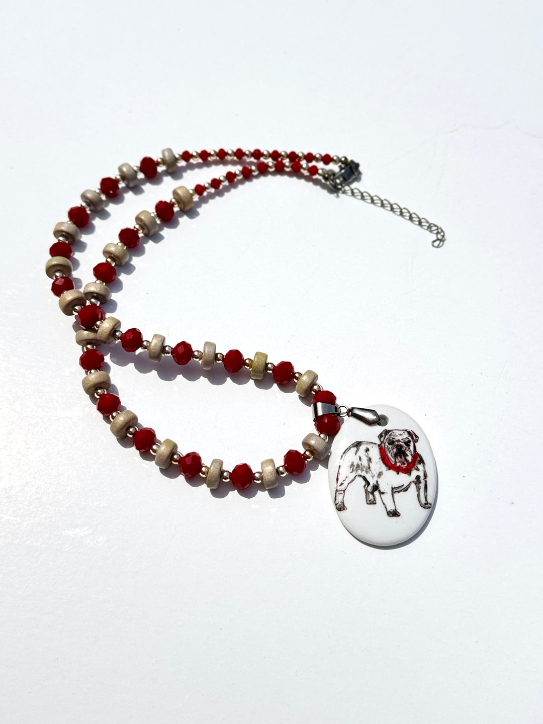 Bulldog Game Day Necklace Mascot Jewelry College Football