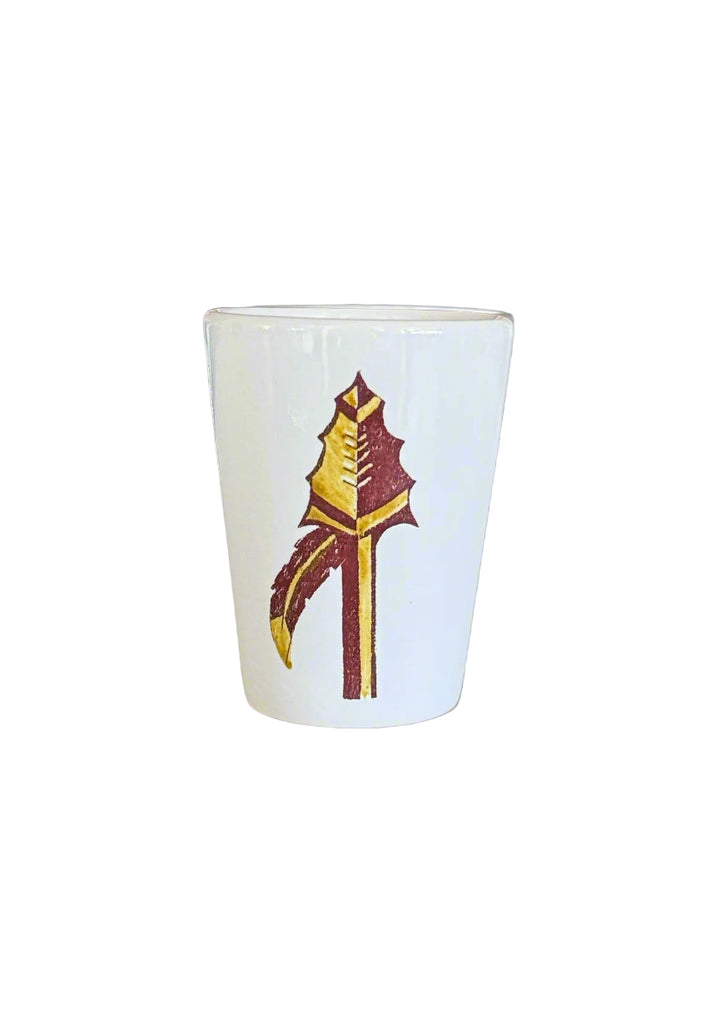 Spear Shot Glass garnet gold ceramic