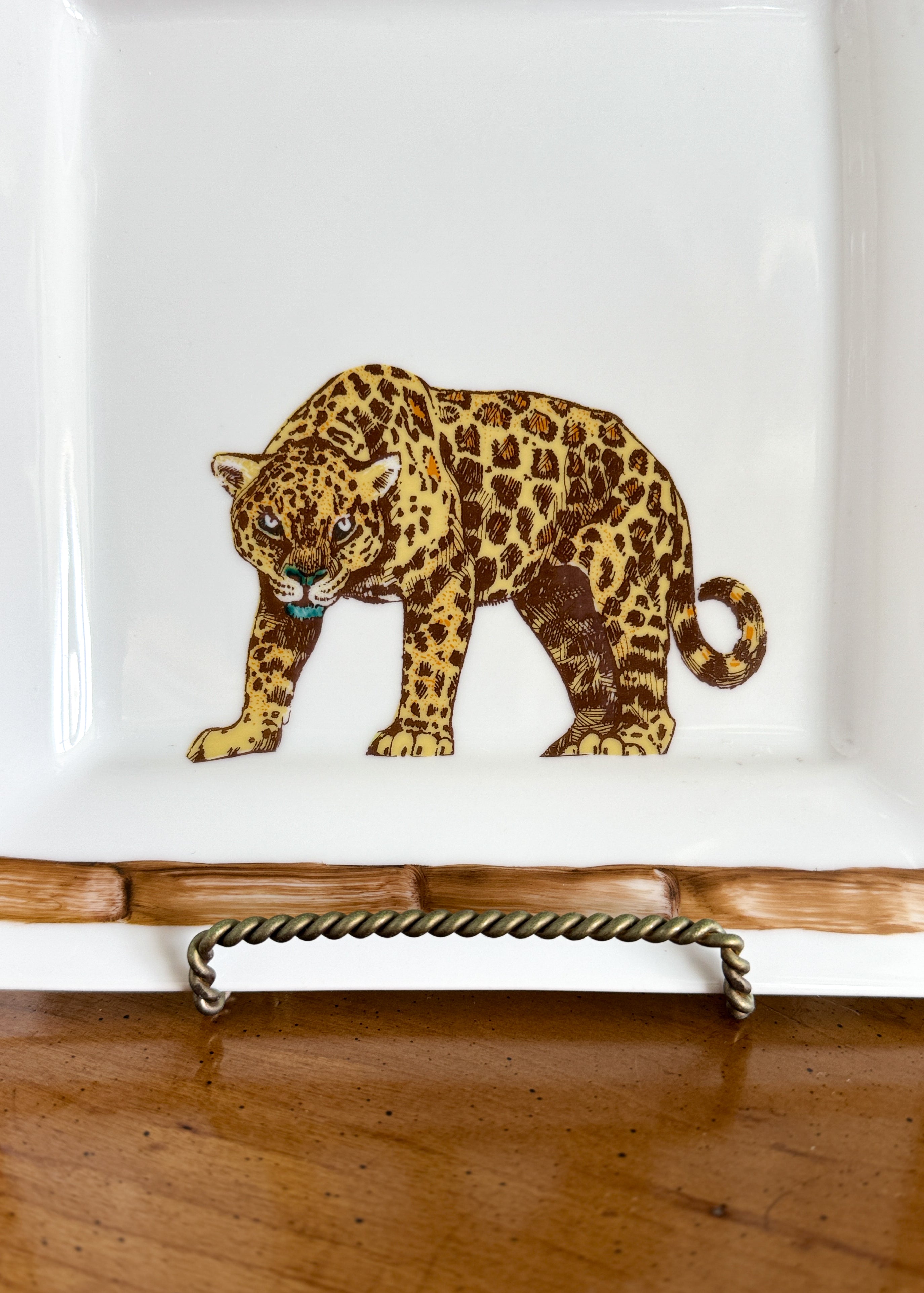 Jaguar Serving Platter Jag Decor Bamboo