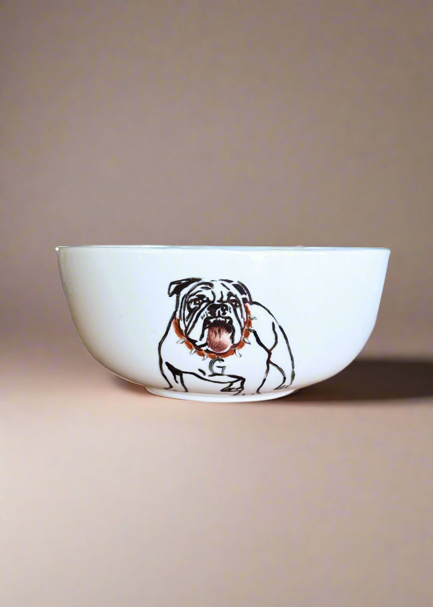 Bulldog Bowl Serve ware Red Black