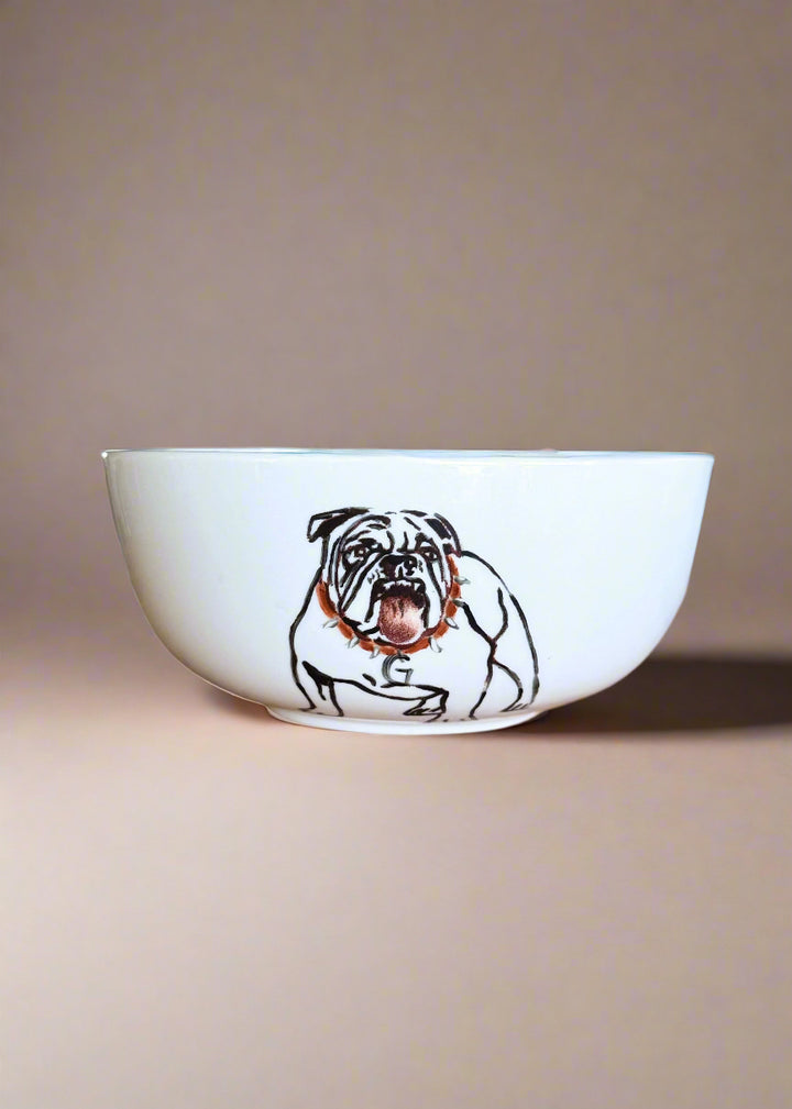 Bulldog Bowl Serve ware Red Black