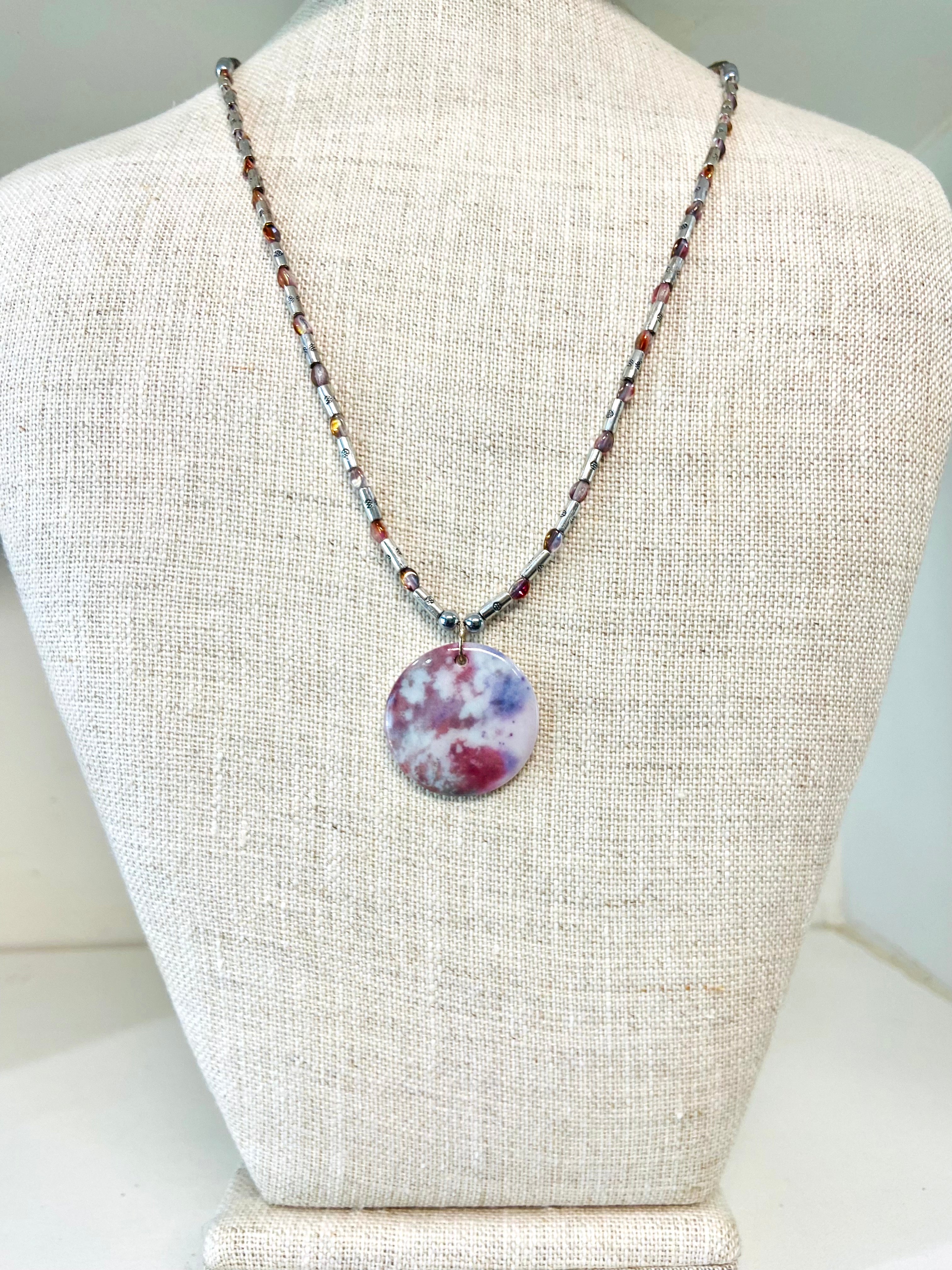 Moon Necklace colorful moon pendant celestial necklace astrology necklace moon pendant galaxy jewelry