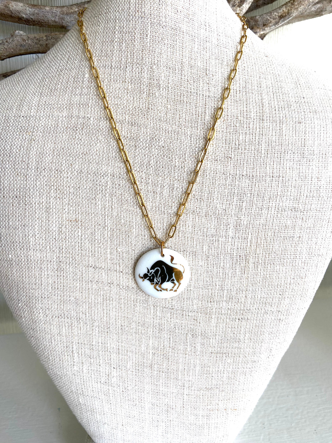 Taurus Zodiac Sign Taurus the Bull Horoscope Necklace Zodiac Necklace Zodiac Jewelry