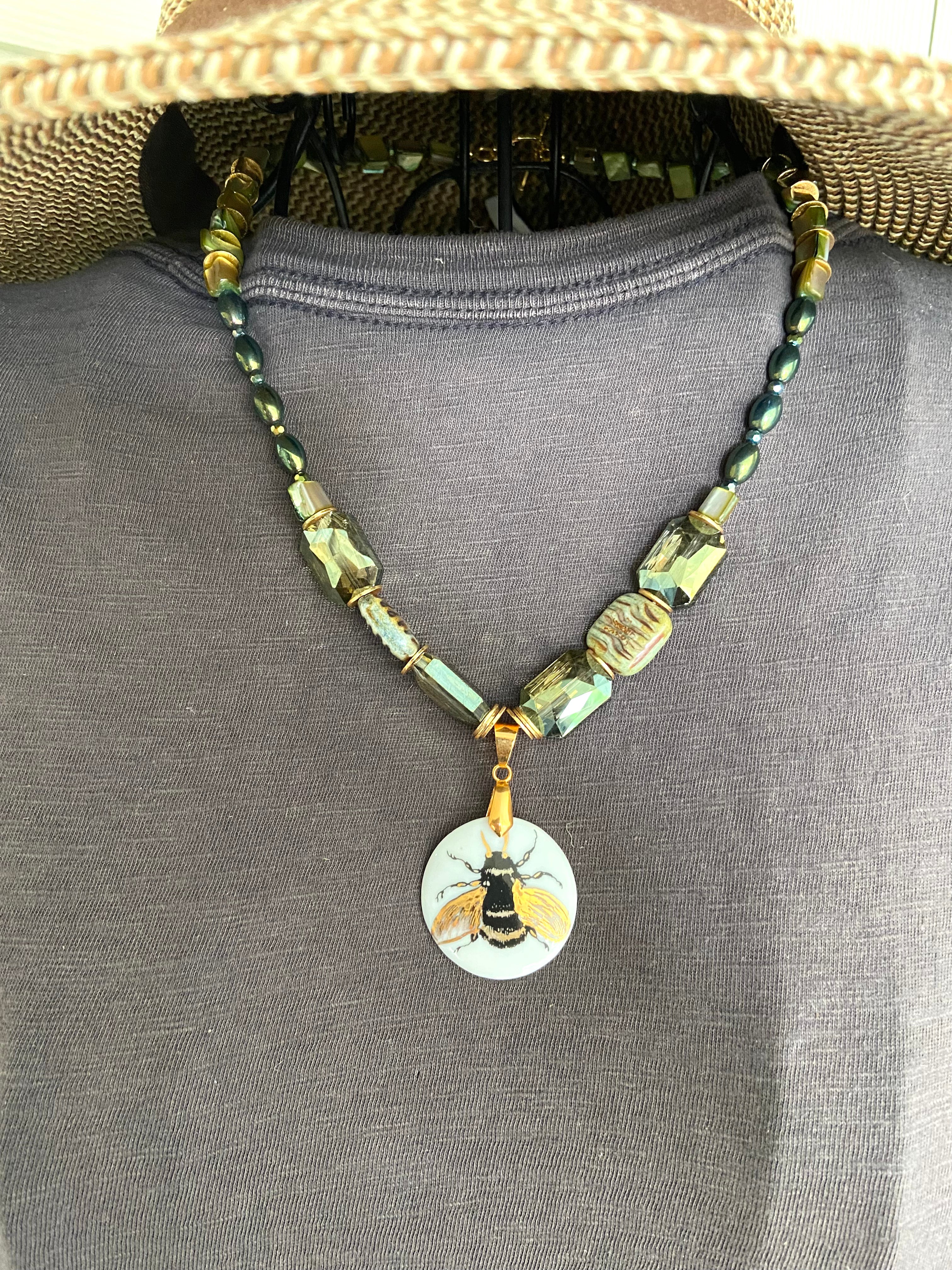 A gift, gift for bee lovers, Bumble Bee Necklace