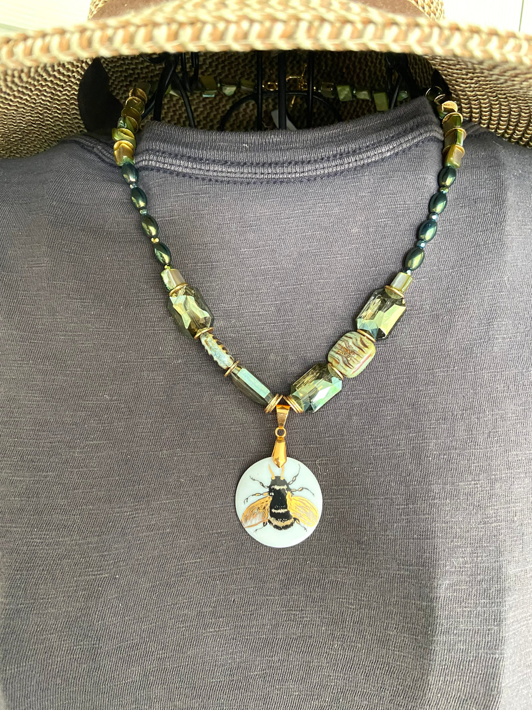 A gift, gift for bee lovers, Bumble Bee Necklace,