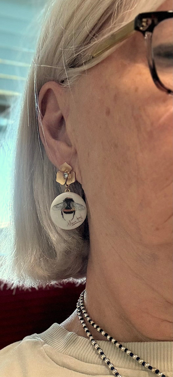 Bumble Bee Earrings, Bee Earrings