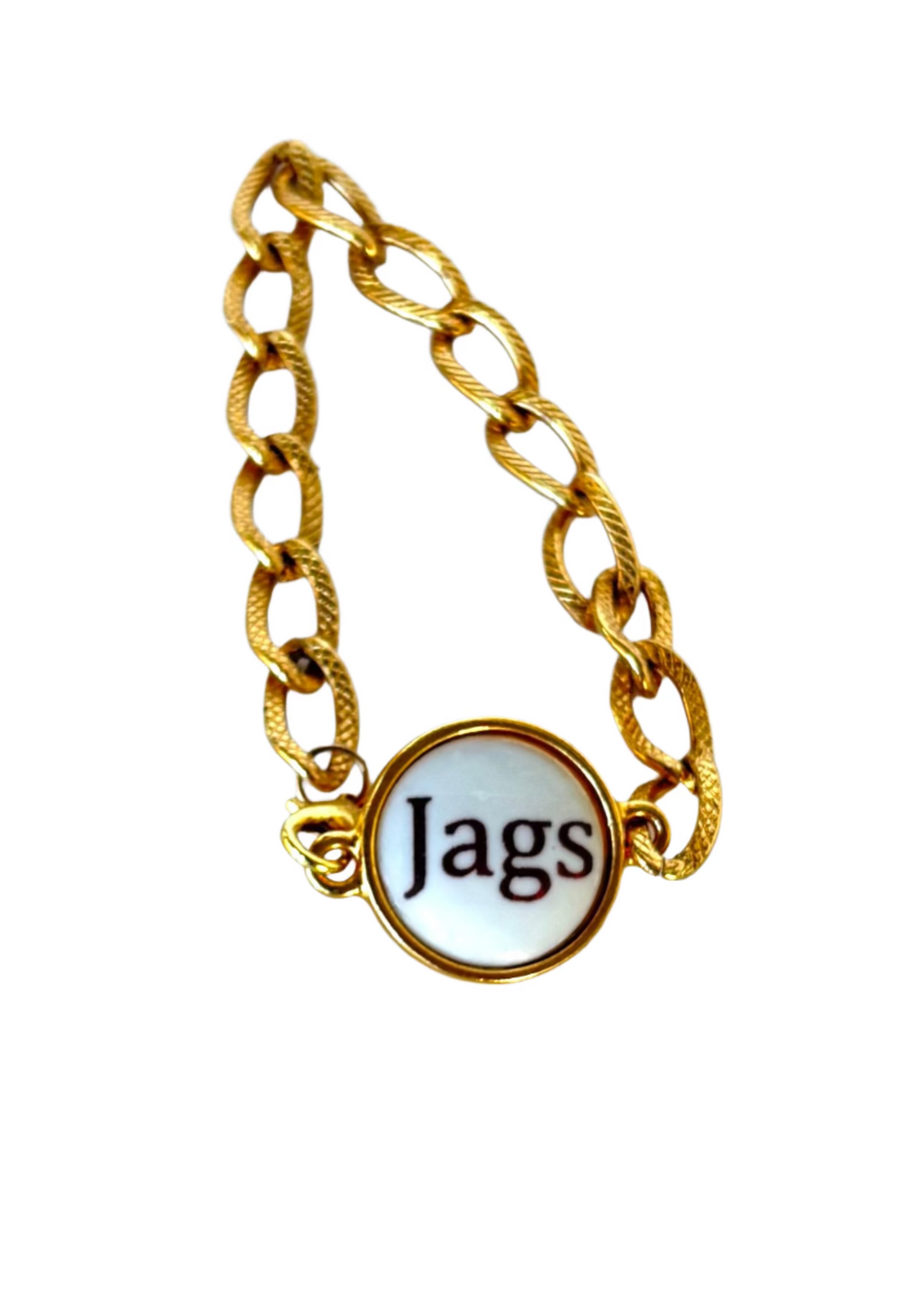 Gold Filled Link Bracelet Jags Jacksonville Jaguars Game Day Jewelry