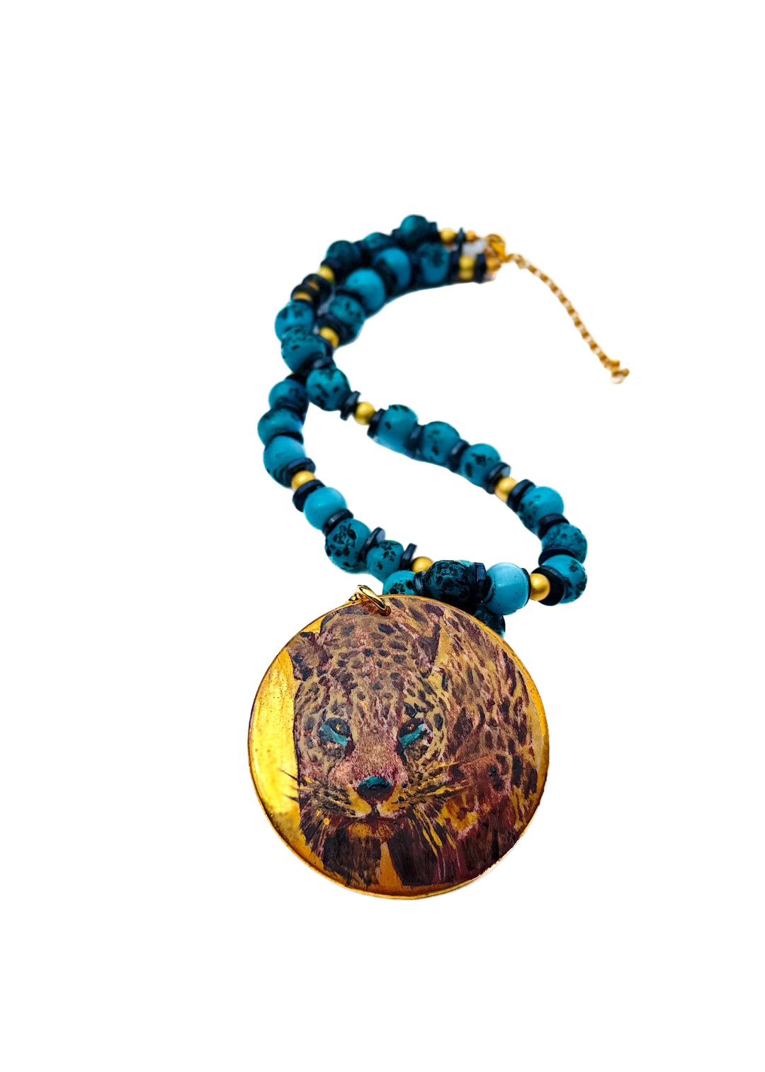 Jaguar Game Day Porcelain Pendant Necklace Mascot Jewelry Football Season
