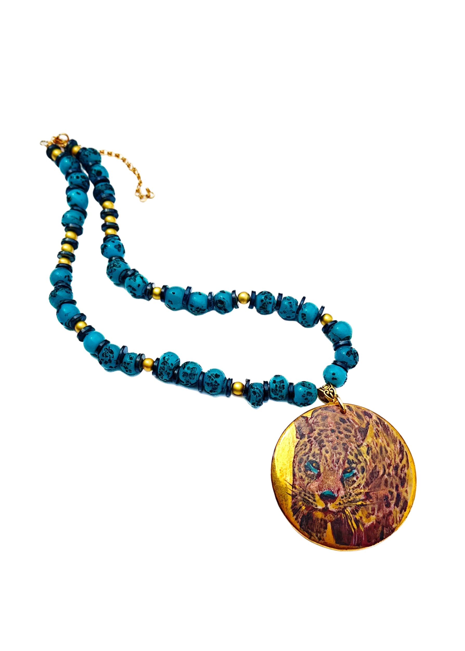 Jaguar Game Day Porcelain Pendant Necklace – Mascot Jewelry for Football Season