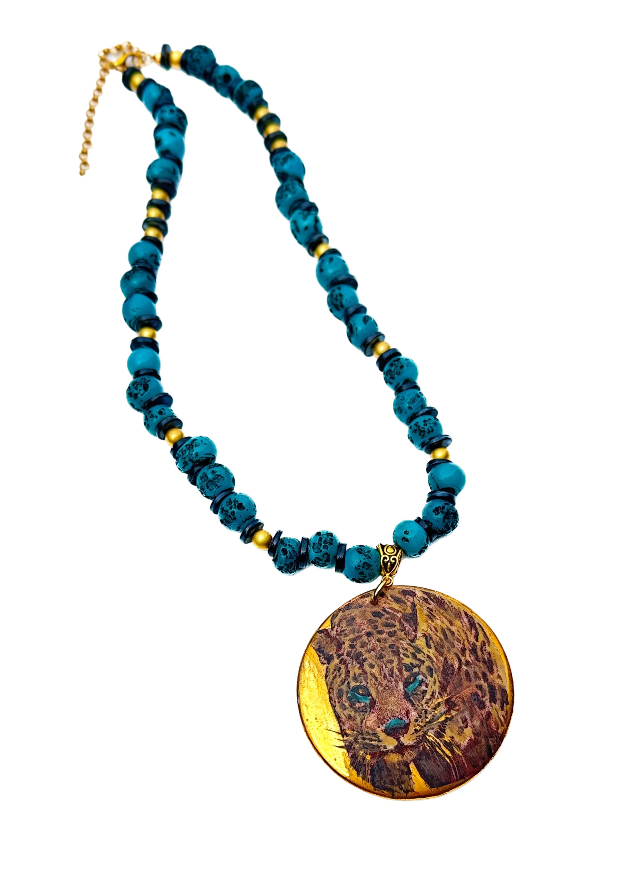 Jaguar Game Day Porcelain Pendant Necklace – Mascot Jewelry for Football Season