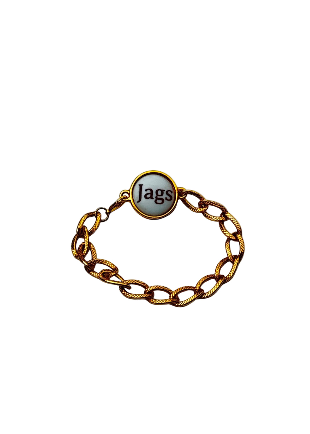 Gold Filled Link Bracelet Jags Jaguars Game Day Jewelry