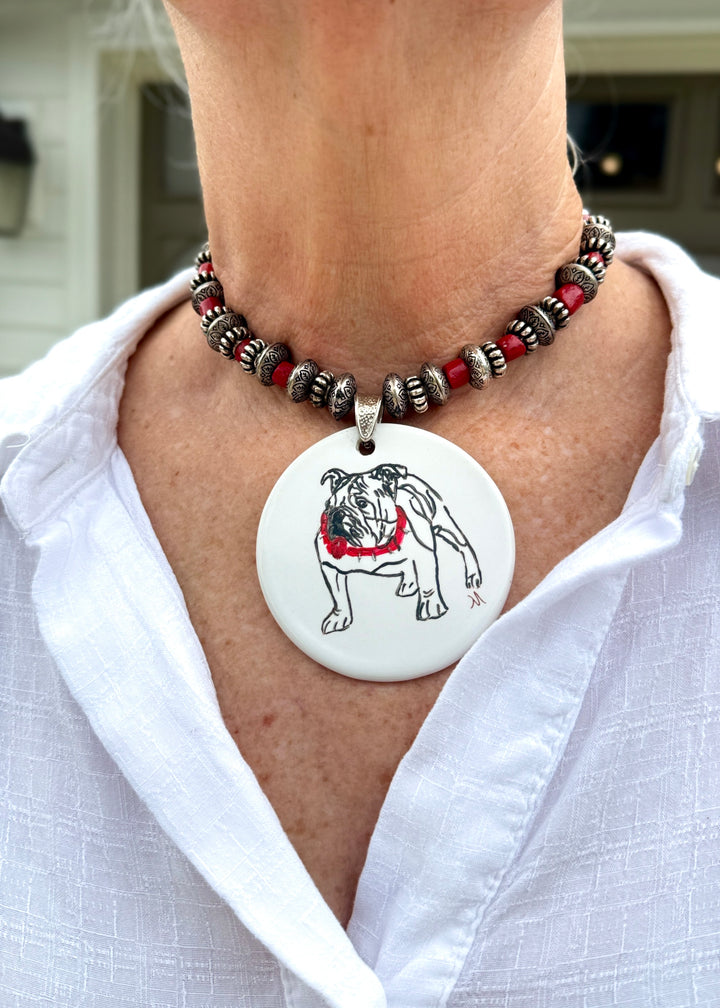 Georgia Bulldog Game Day Choker Necklace