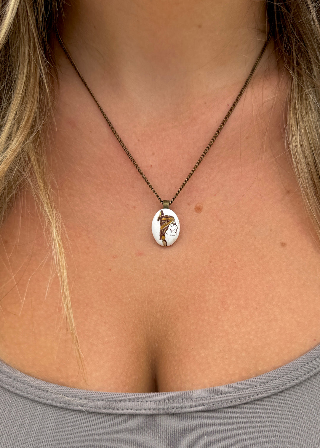FSU Game Day Necklace Game Day Jewelry Mascot Gold Garnett