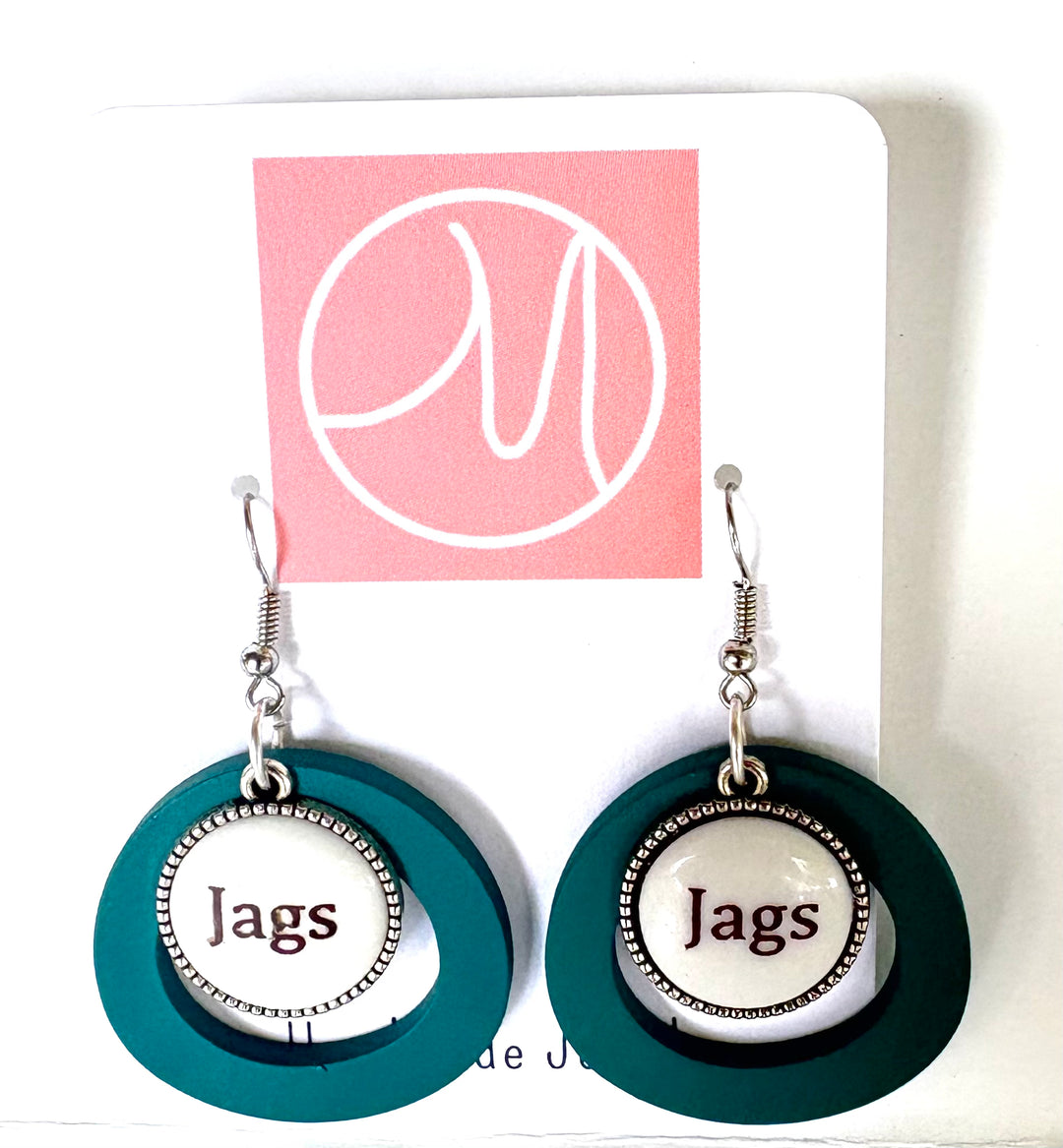 Game Day Earrings Jags Teal