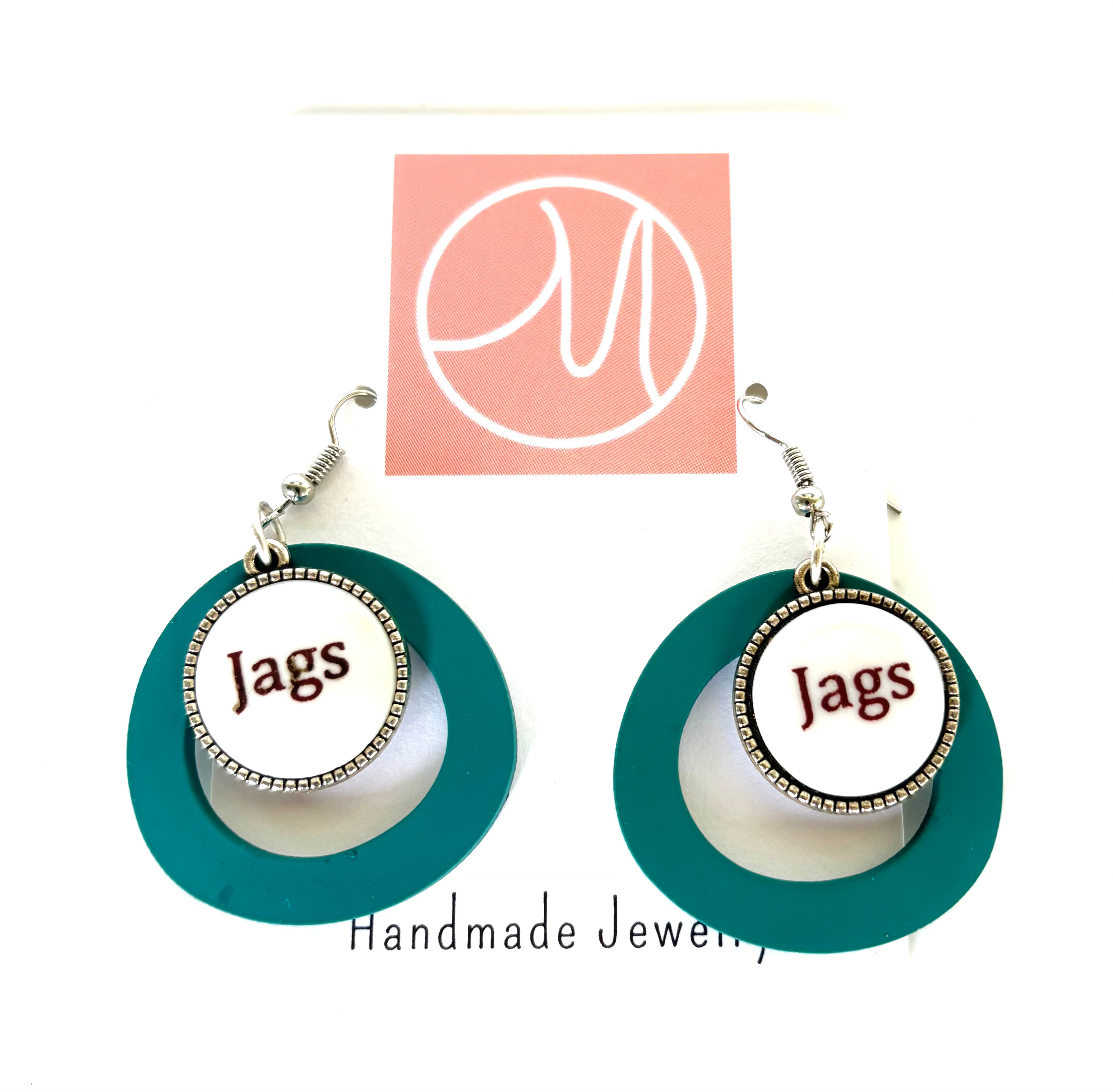 Game Day Earrings Jags Teal