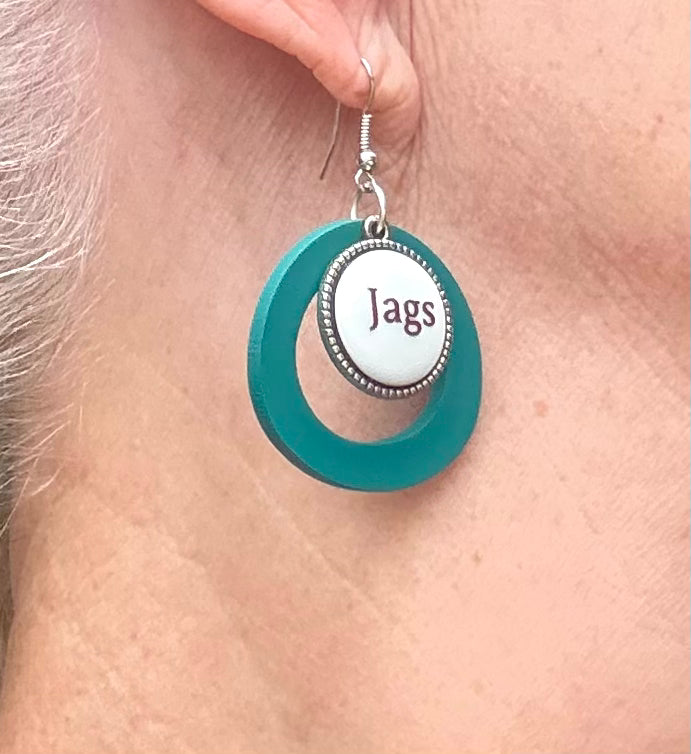Game Day Earrings Jags Teal