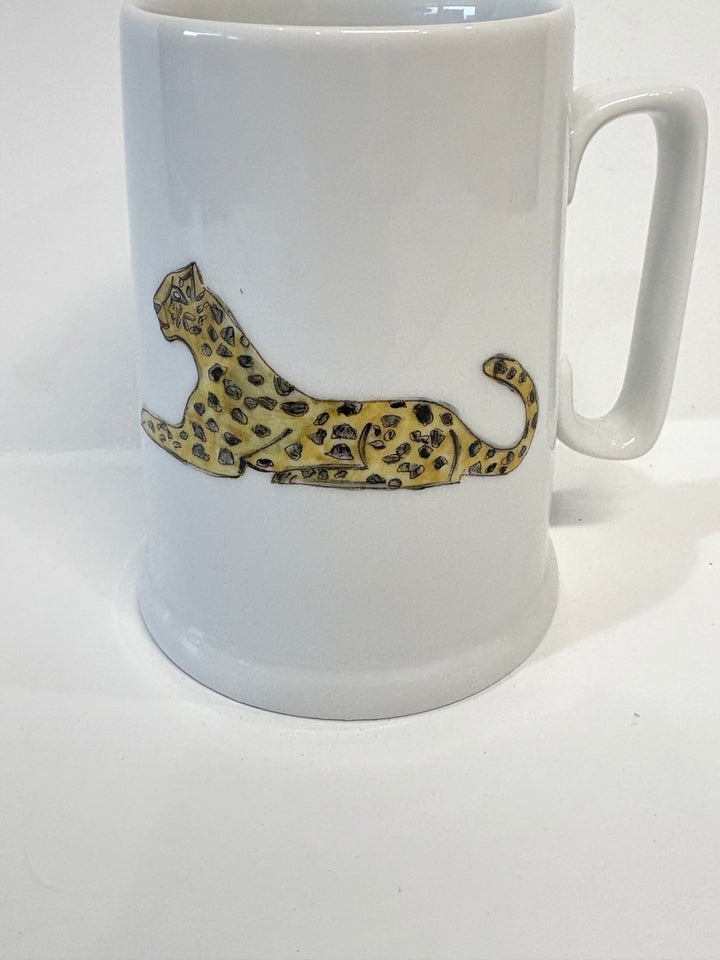 White Porcelain Jaguar Mug