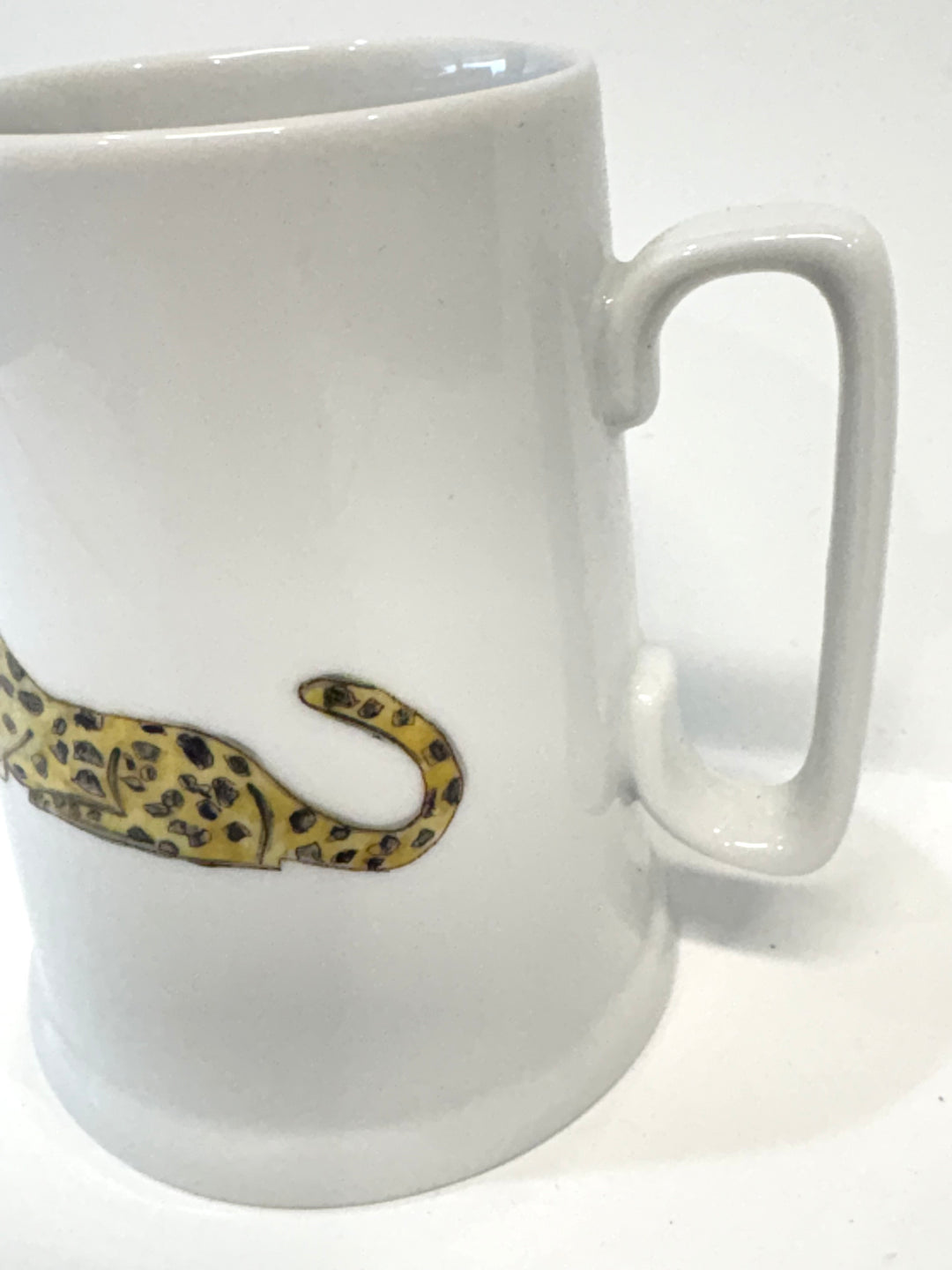 White Porcelain Jaguar Mug