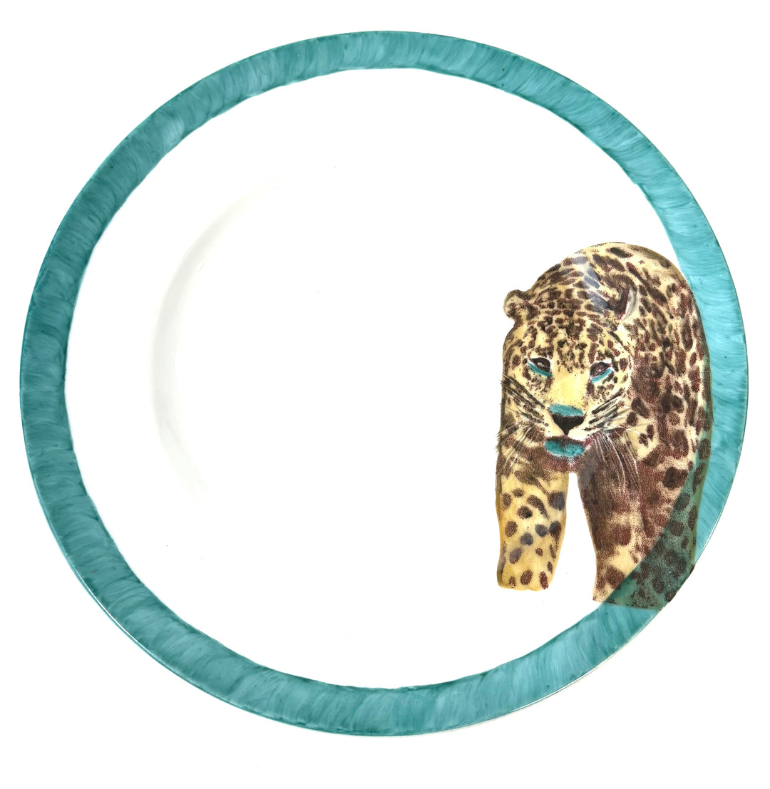 Porcelain Jaguar Plate – 8 Inch