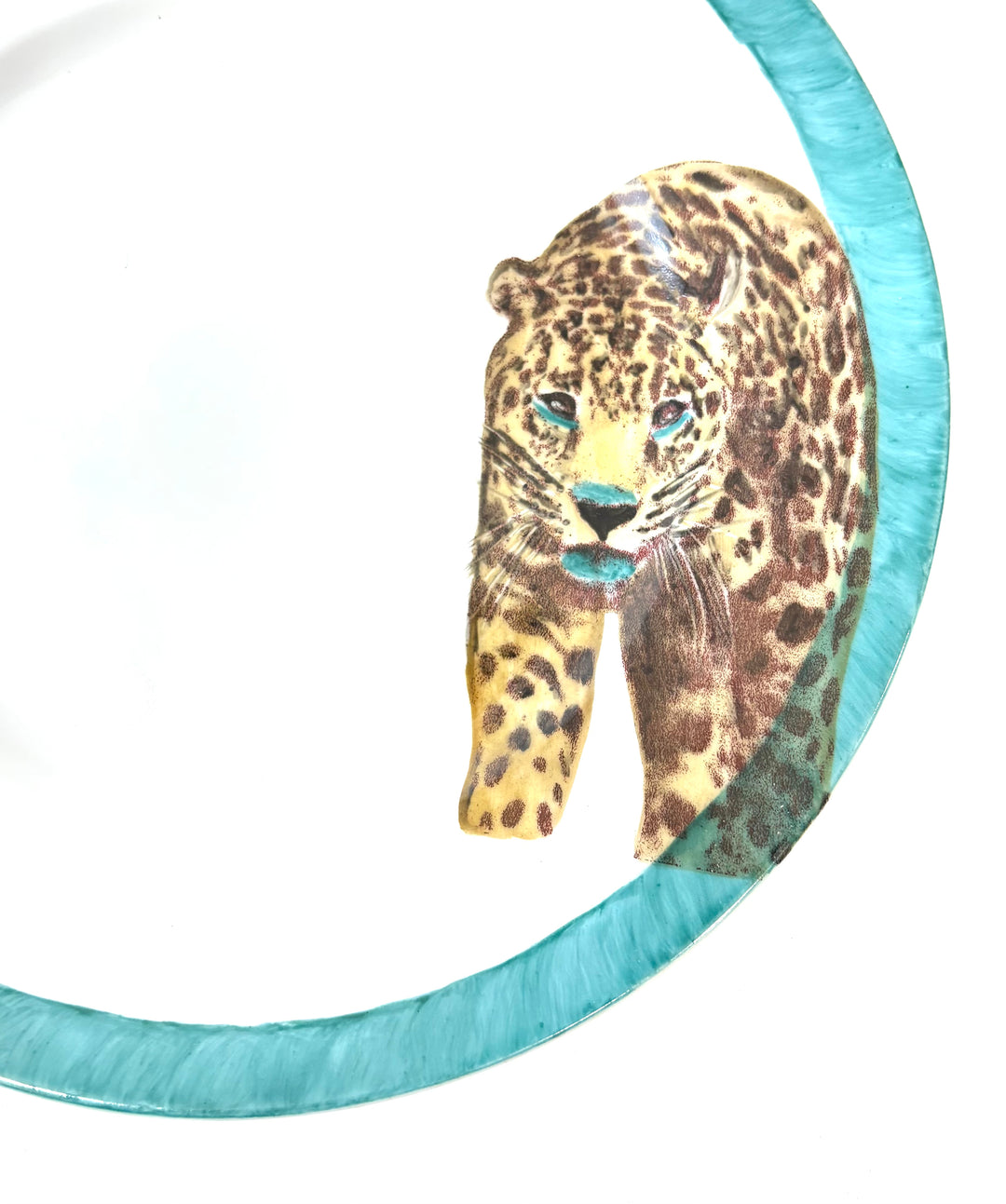 Porcelain Jaguar Plate – 8 Inch