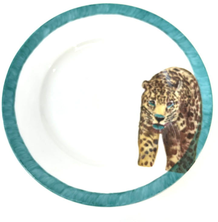 Porcelain Jaguar Plate – 8 Inch