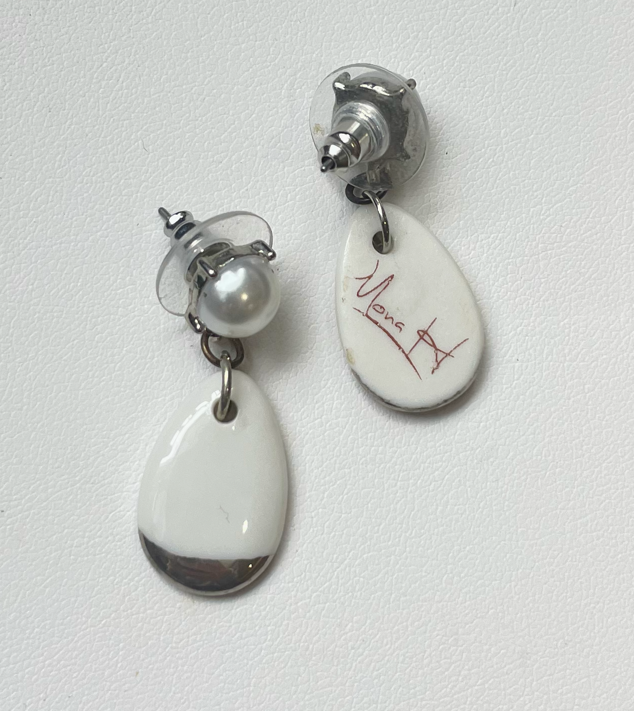 pearl and droplet earring