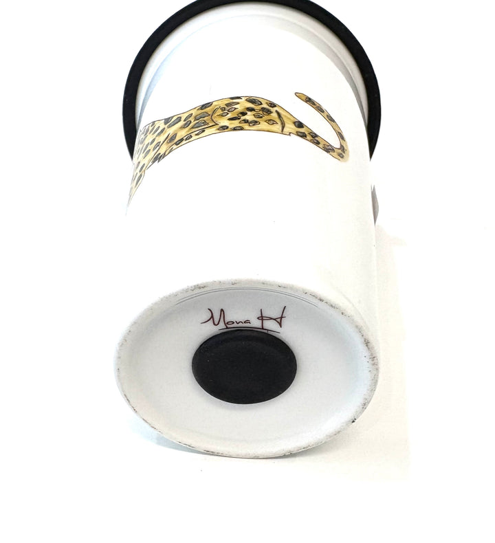 Porcelain Jaguar Insulated Coffee Mug