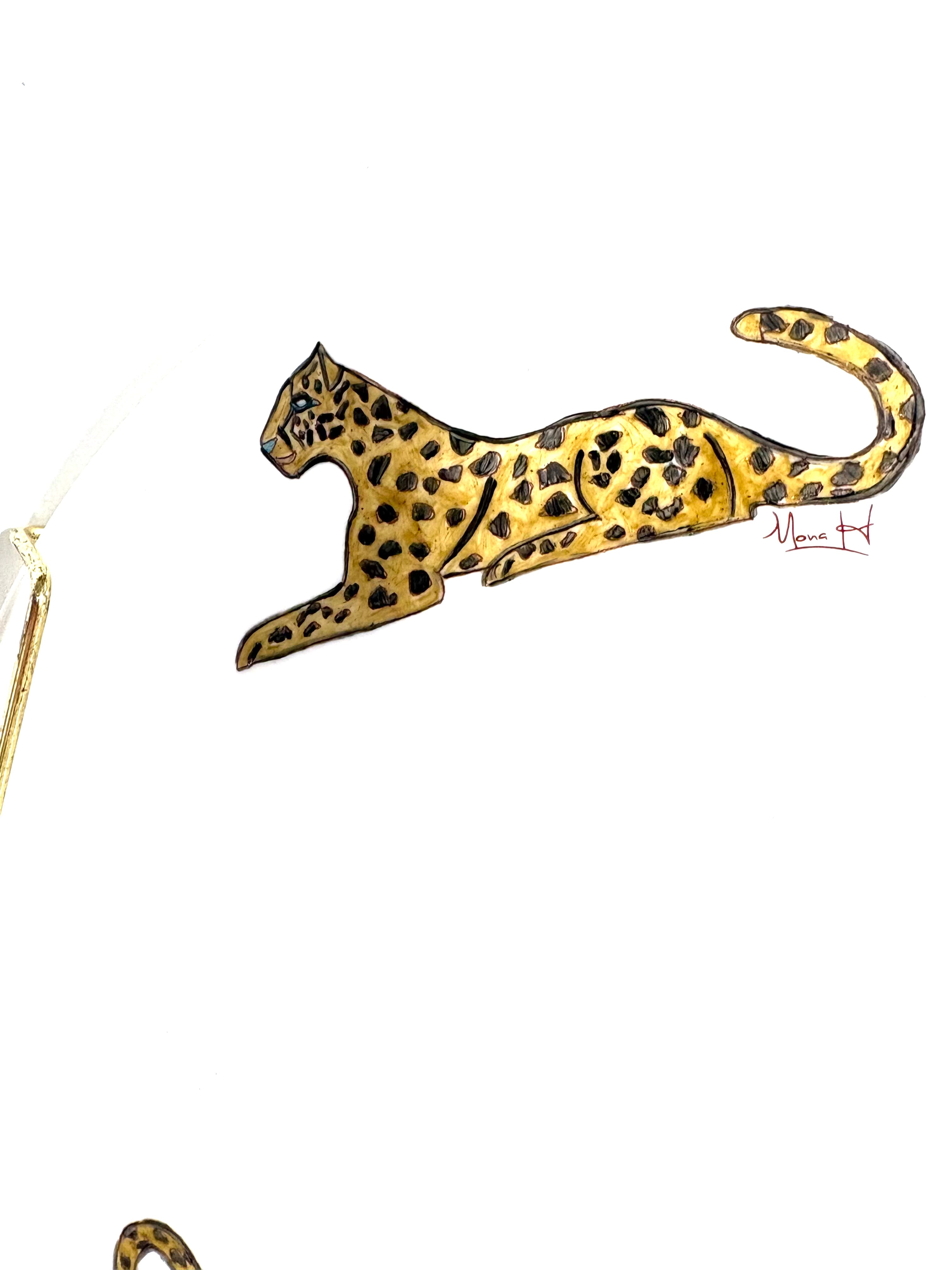 Hand-Painted Jaguar Porcelain Platter – Entertaining in Style