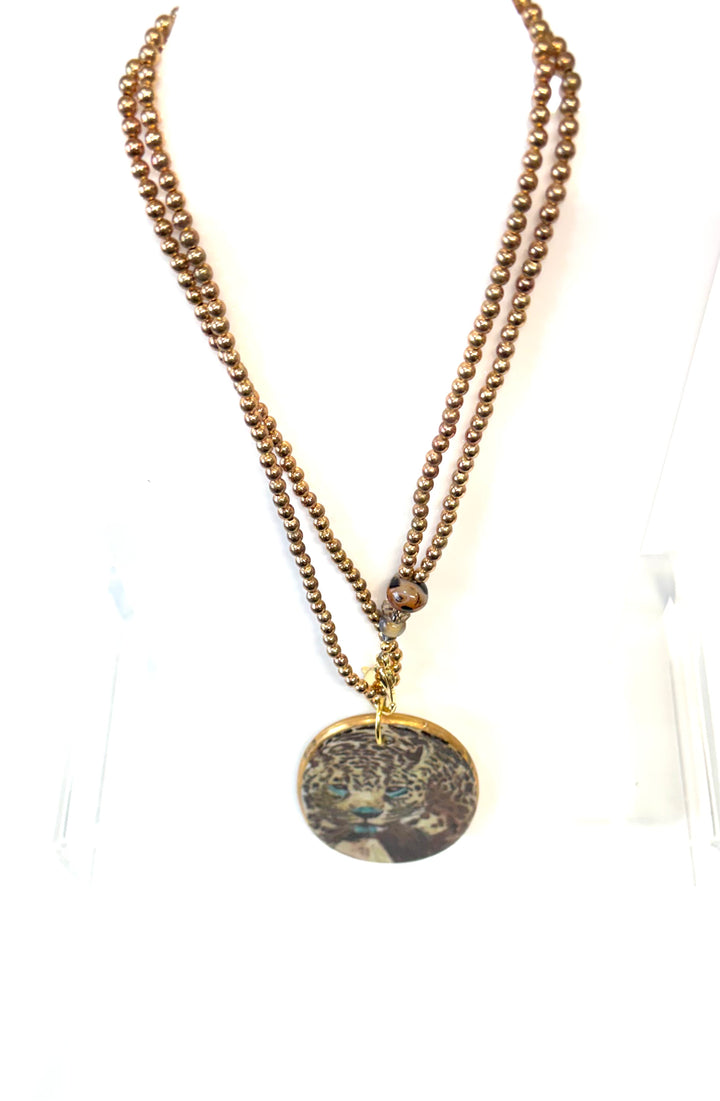 Jaguar Porcelain Pendant Necklace – Game Day Jewelry