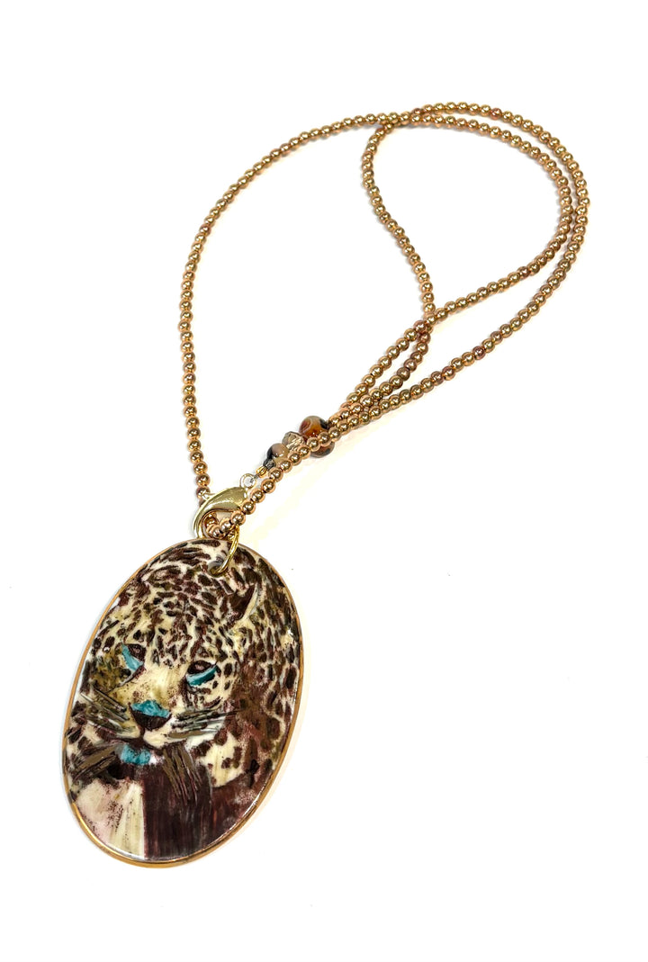 Jaguar Porcelain Pendant Necklace – Game Day Jewelry
