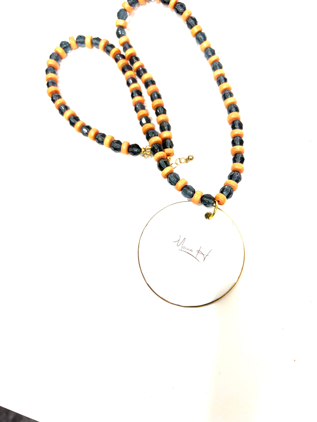 Hand-Painted Eagle Pendant Necklace