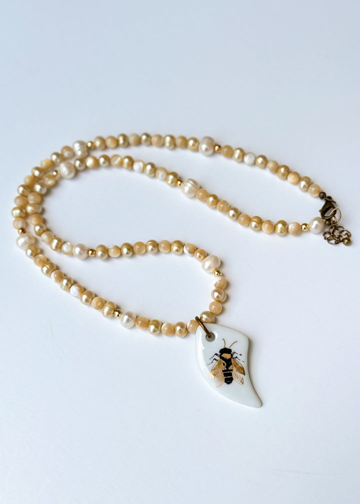 Bee Pearl Necklace